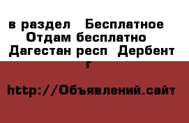  в раздел : Бесплатное » Отдам бесплатно . Дагестан респ.,Дербент г.